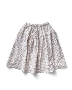 Vada Skirt In Checker Rose Print, Blueberry