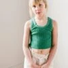 Cruz Cropped Tank In Grass -LITTLE Baby Gear little sunchild cruz cropped tank in grass 40766430249252