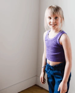 Cruz Cropped Tank In Iris