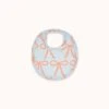 Bows Bib In Light Blue -LITTLE Baby Gear little tiny cottons bows bib in light blue o s 1155572974