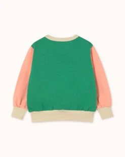 Color Block Sweatshirt In Emerald -LITTLE Baby Gear little tiny cottons color block sweatshirt in emerald 1155573156