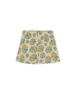 Flowers Short In Dark Vanilla