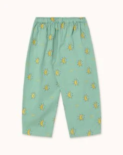 Midnight Sun Woven Pant In Washed Emerald