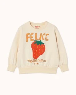 Nella Natura Graphic Sweatshirt In Light Cream