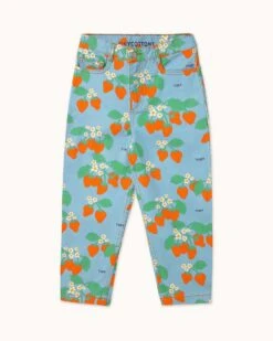 Strawberries Straight Jeans In Denim Blue