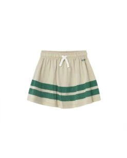 Stripes Logo Skirt In Dark Vanilla
