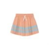 Stripes Logo Skirt In Papaya