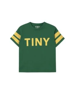 Stripes Logo Tee In Dark Emerald