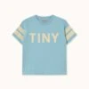 Stripes Logo Tee In Dusty Blue