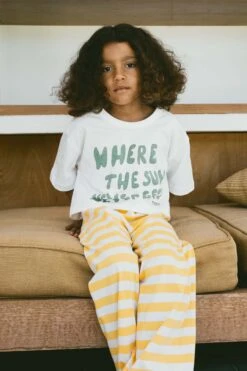 Stripes Pant In Yellow/light Cream -LITTLE Baby Gear little tiny cottons stripes pant in yellow light cream 1155573189