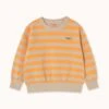 Stripes Sweatshirt In Orange/dark Vanilla -LITTLE Baby Gear little tiny cottons stripes sweatshirt in orange dark vanilla 51133269279012