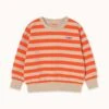 Stripes Sweatshirt In Summer Red/dark Vanilla -LITTLE Baby Gear little tiny cottons stripes sweatshirt in summer red dark vanilla 51133268230436
