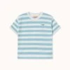 Stripes Tee In Dusty Blue/off-white