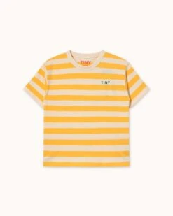 Stripes Tee In Yellow/light Cream