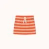Stripes Tiny Skirt In Summer Red/dark Vanilla -LITTLE Baby Gear little tiny cottons stripes tiny skirt in summer red dark vanilla 51133265543460