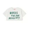 The Sun Graphic Crop Tee In Off-white -LITTLE Baby Gear little tiny cottons the sun graphic crop tee in off white 1155573207