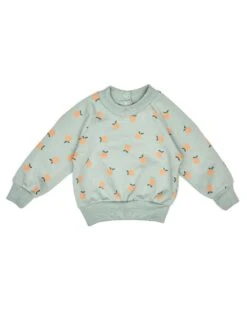 Aspen Pullover In Jade Oranges