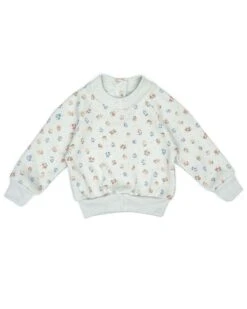 Aspen Pullover In Light Blue Flowers