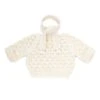 Bear Bubble Sweater + Scarf In Natural -LITTLE Baby Gear little tun tun bear bubble sweater scarf in natural 49756448031012
