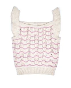 Elara Top In Natural & Fragrant Lilac