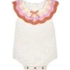 Isabella Romper In Linen + Cameo Pink -LITTLE Baby Gear little tun tun isabella romper in linen cameo pink 1155572702