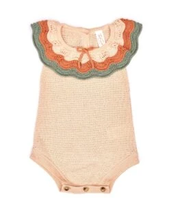 Isabella Romper In Toasted Nut + Green Day