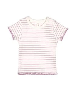 Lara Top In Fragrant Lilac Stripes