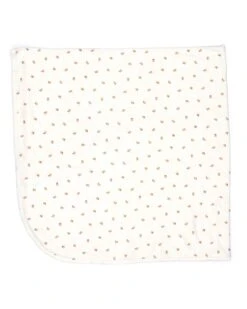 Pointelle Blanket In Natural Little Oranges