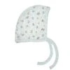 Pointelle Bonnet In Light Blue Flowers -LITTLE Baby Gear little tun tun pointelle bonnet in light blue flowers 1155572686