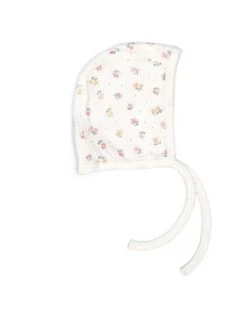 Pointelle Bonnet In Natural Flowers