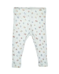 Pointelle Pant In Light Blue Flowers