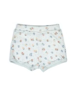 Pointelle Short In Light Blue Flowers