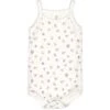 Pointelle Tank Onesie In Natural Flowers