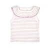 Ruffle Top In Fragrant Lilac Stripes
