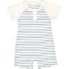 Short Sleeve Romper In Blue Heaven Stripes -LITTLE Baby Gear little tun tun short sleeve romper in blue heaven stripes 1155572646