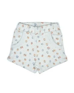 Terry Short In Light Blue Flowers