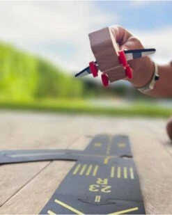 Runway Airport Set With Wooden Plane -LITTLE Baby Gear little waytoplay runway airport set with wooden plane 48715941871908