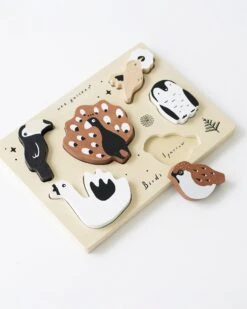 Birds Wooden Tray Puzzle -LITTLE Baby Gear little wee gallery birds wooden tray puzzle 40580002677028