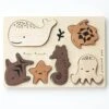 Ocean Animals Wooden Tray Puzzle -LITTLE Baby Gear little wee gallery ocean animals wooden tray puzzle 40579992191268