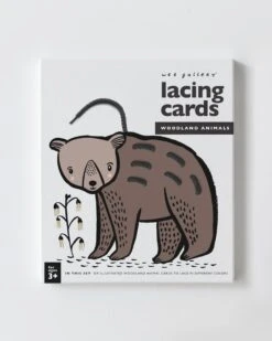 Woodlands Animals Lacing Cards